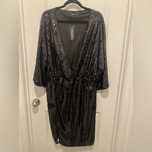 NWT Black Sequined dress